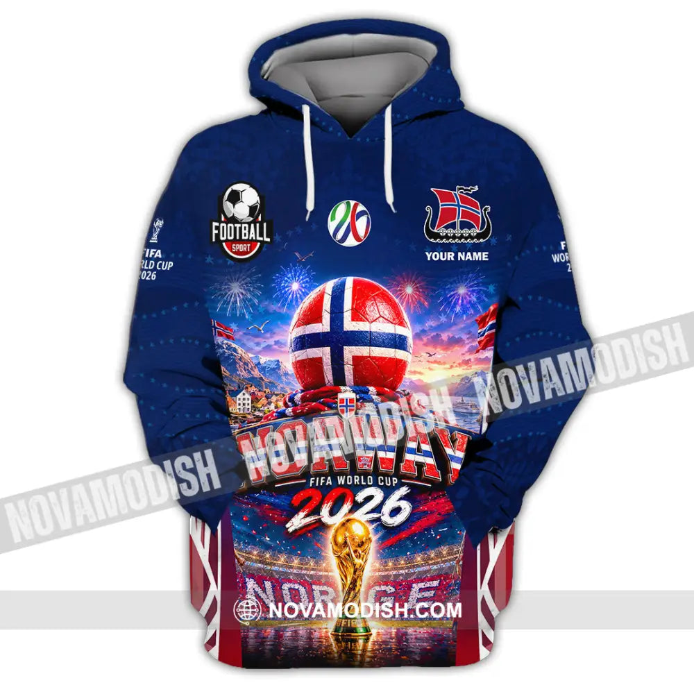 Unisex Shirt - Custom Norway World Cup 2026 Shirt - Hoodie / S - T-shirt