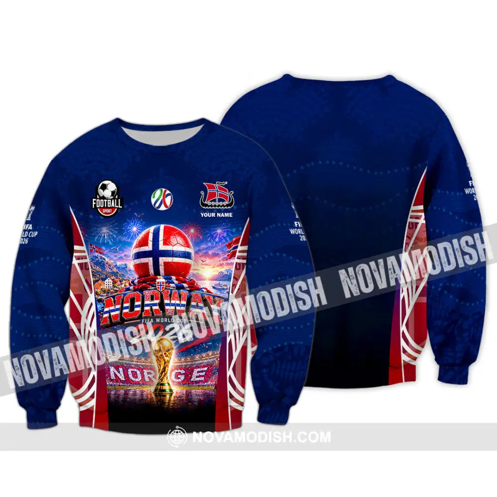Unisex Shirt - Custom Norway World Cup 2026 Shirt - Long Sleeve / S - T-shirt