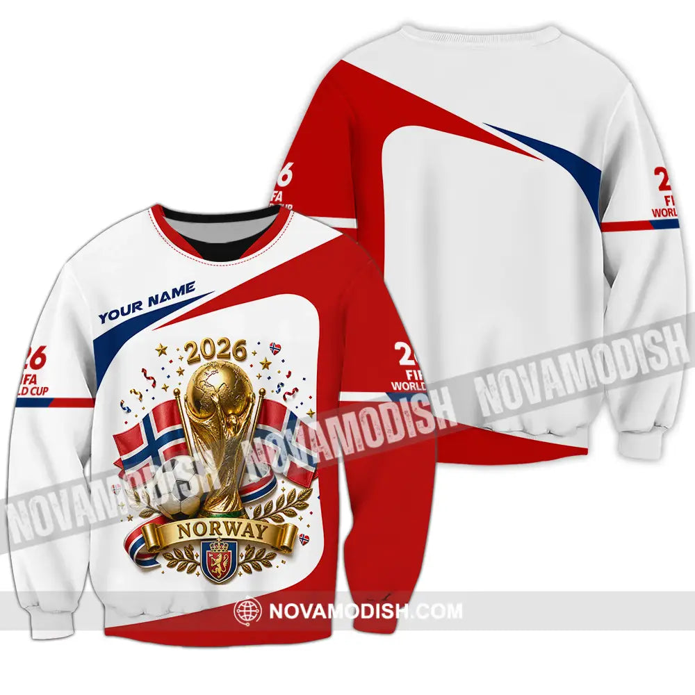 Unisex Shirt - Custom Norway World Cup 2026 Shirt - Long Sleeve / S - T-shirt