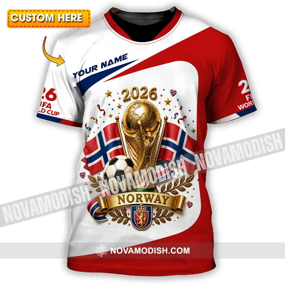 Unisex Shirt - Custom Norway World Cup 2026 Shirt - T-shirt