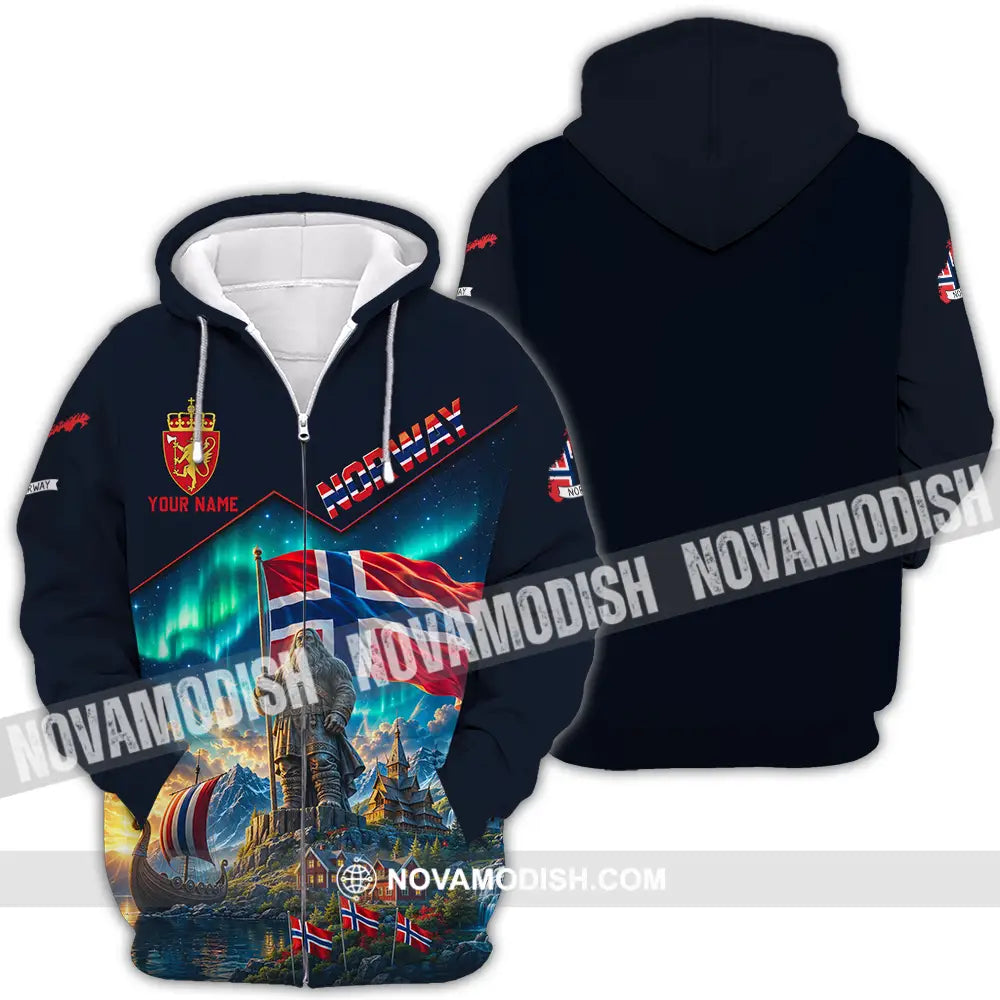 Unisex Shirt - Custom Norway Shirt - Zipper Hoodie / S - T-shirt