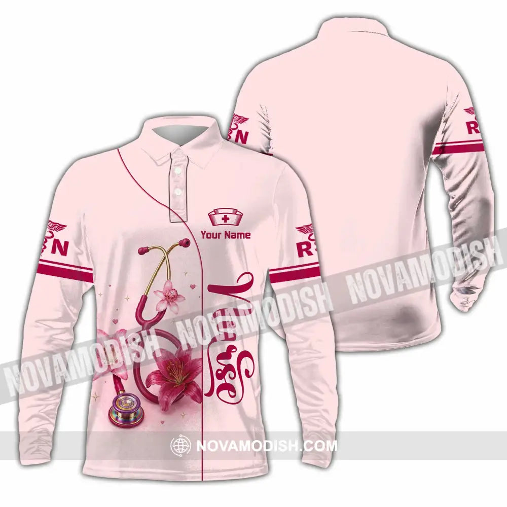 Unisex Shirt - Custom Nurse Shirt - Long Sleeve Polo / S - T-shirt