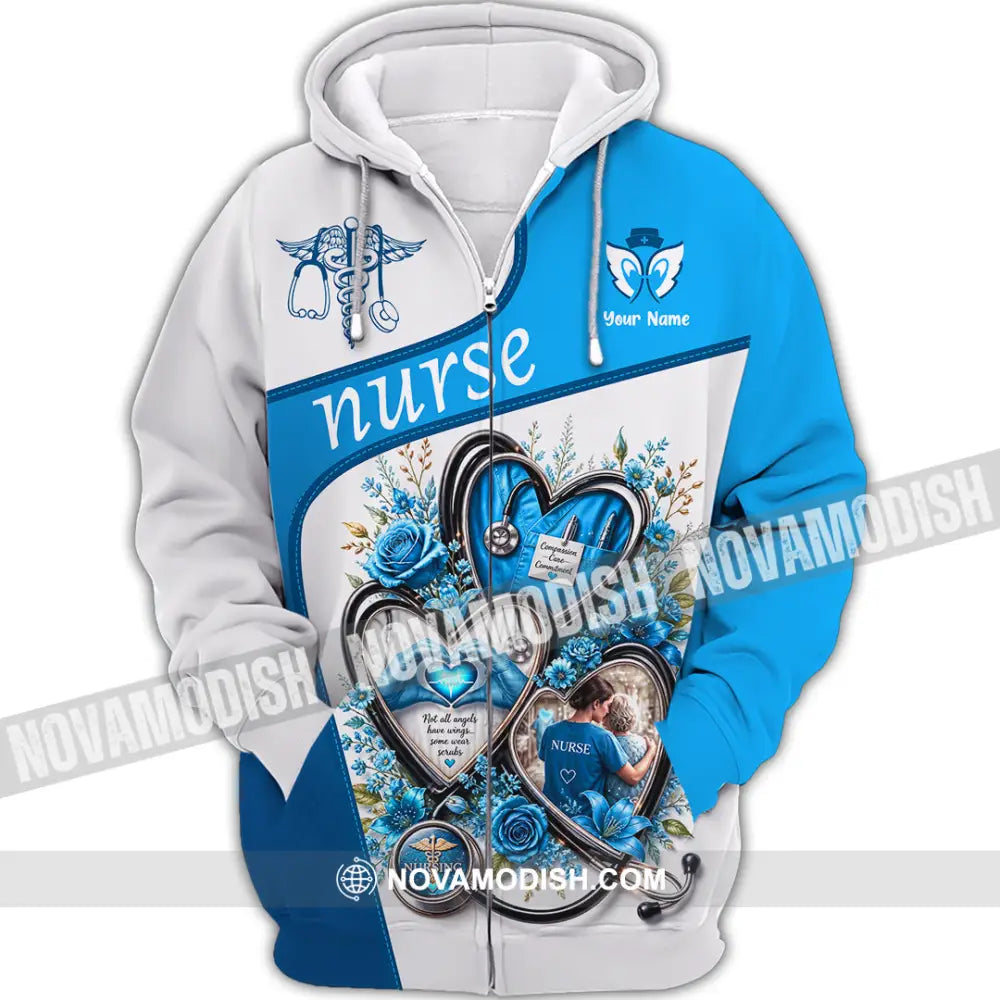 Unisex Shirt - Custom Nurse Shirt - Zipper Hoodie / S - T-shirt