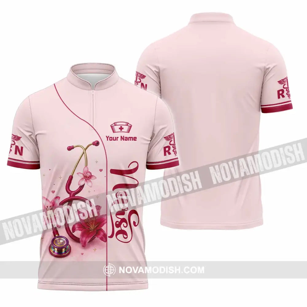 Unisex Shirt - Custom Nurse Shirt - Zipper Polo Shirt / S - T-shirt