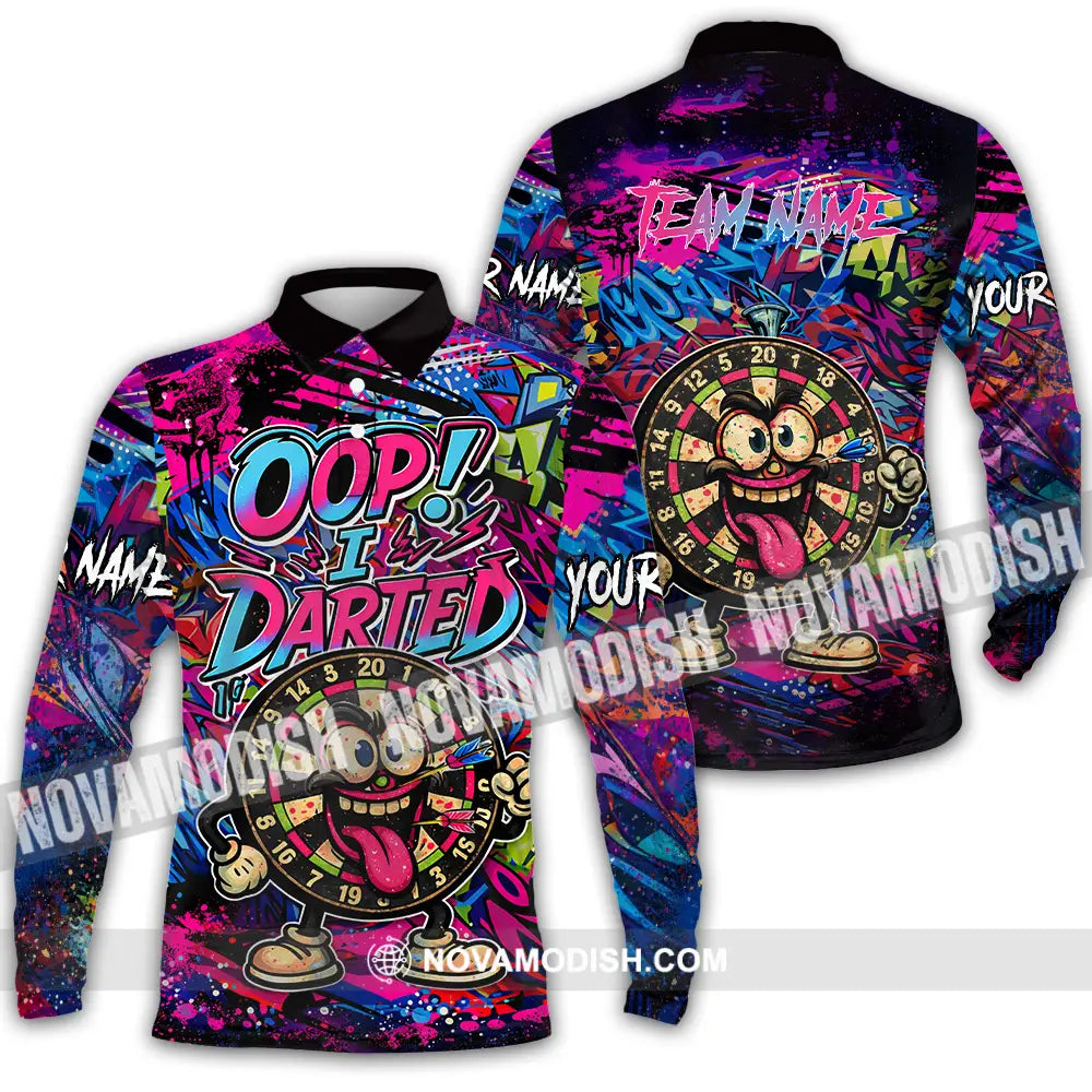 Unisex Shirt - Custom Oops I Darted 3D Shirt Long Sleeve Polo / S T-shirt