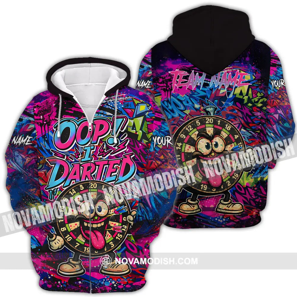 Unisex Shirt - Custom Oops I Darted 3D Shirt Zipper Hoodie / S T-shirt