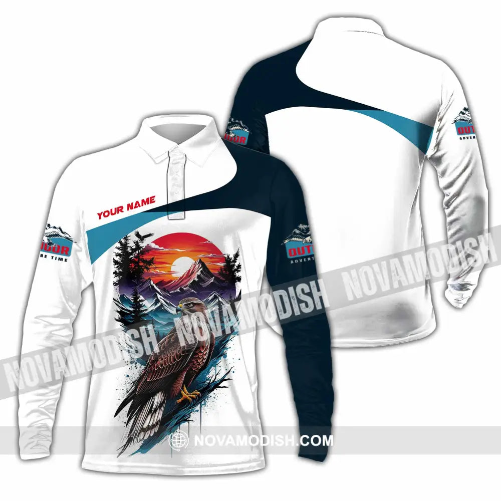 Unisex Shirt - Custom Outdoor Adventure Time 3D Shirt Long Sleeve Polo / S T-shirt