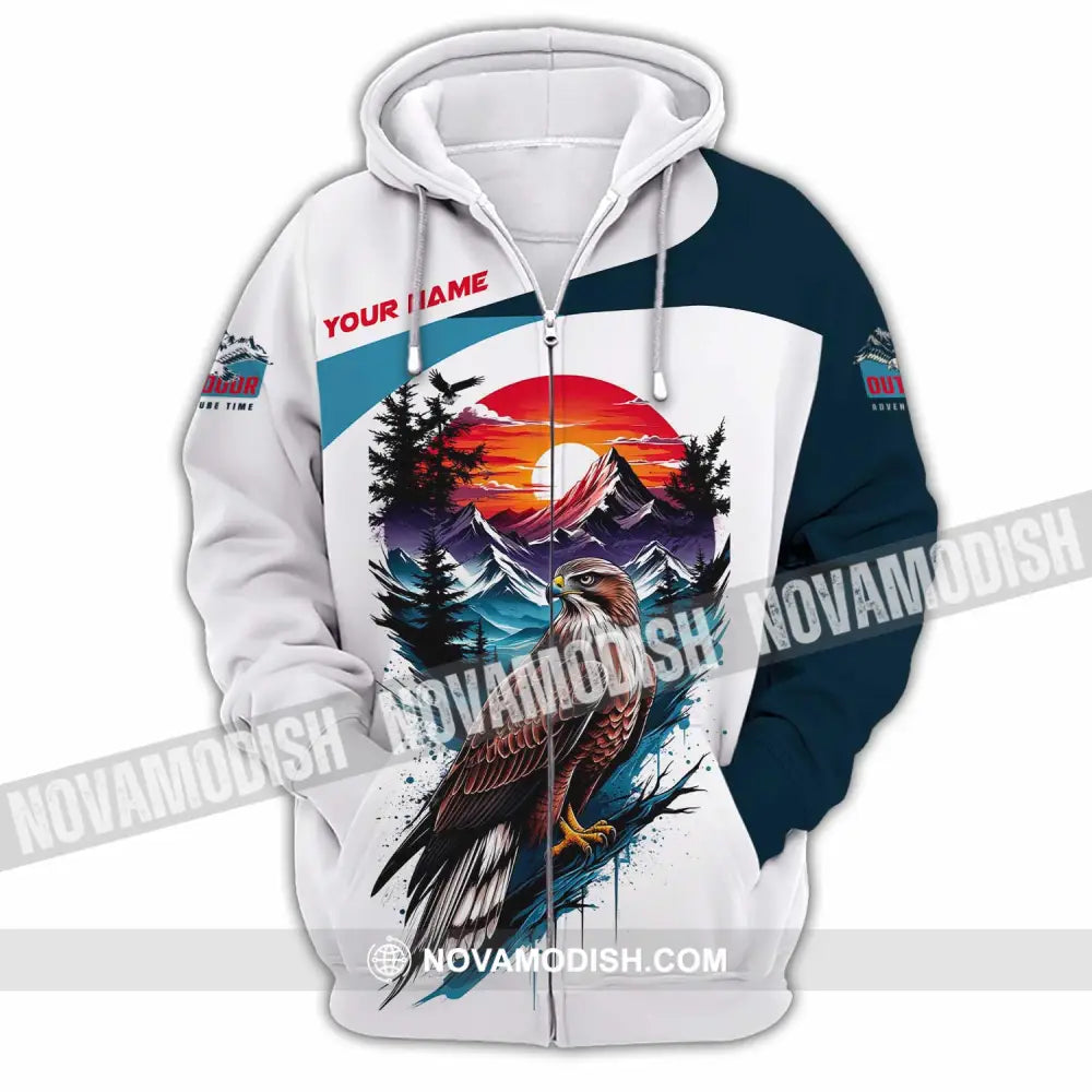 Unisex Shirt - Custom Outdoor Adventure Time 3D Shirt Zipper Hoodie / S T-shirt