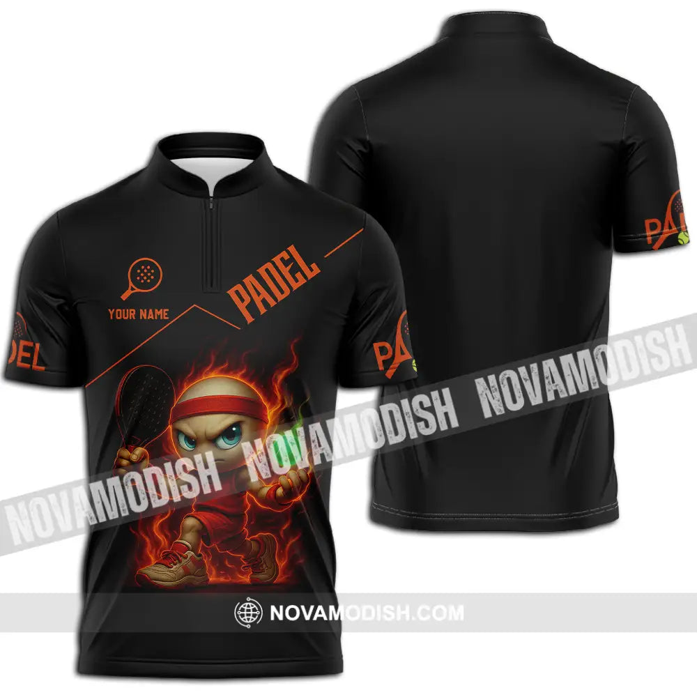 Unisex Shirt - Custom Padel Shirt Zipper Polo Shirt / S T-shirt