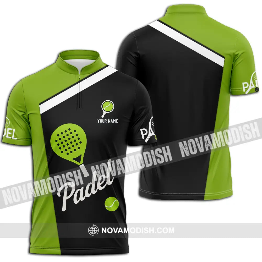 Unisex Shirt - Custom Padel Shirt Zipper Polo Shirt / S T-shirt