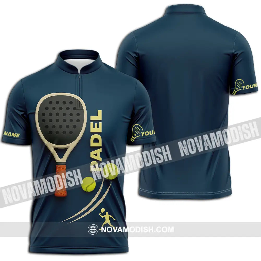Unisex Shirt - Custom Padel Shirt Zipper Polo Shirt / S T-shirt