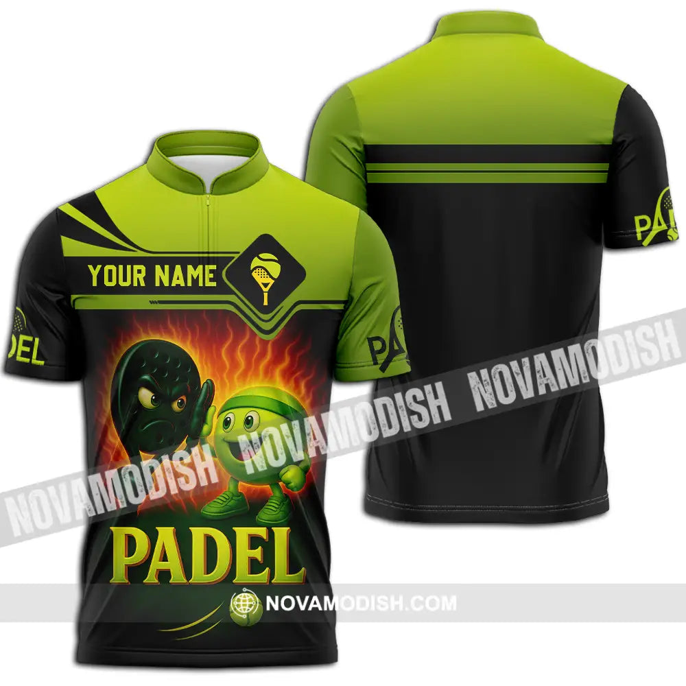 Unisex Shirt - Custom Padel Shirt Zipper Polo Shirt / S T-shirt