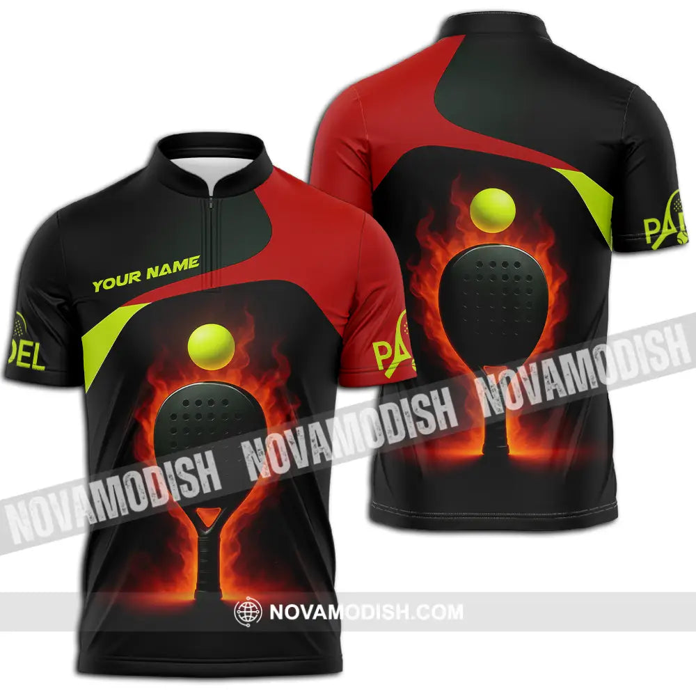 Unisex Shirt - Custom Padel Shirt Zipper Polo Shirt / S T-shirt