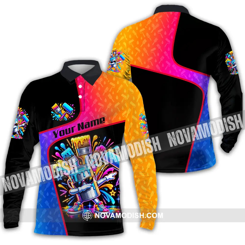 Unisex Shirt - Custom Painter Shirt - Long Sleeve Polo / S - T-shirt