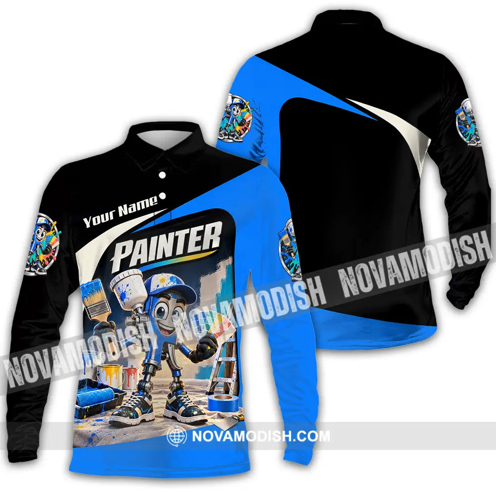 Unisex Shirt - Custom Painter Shirt - Long Sleeve Polo / S - T-shirt