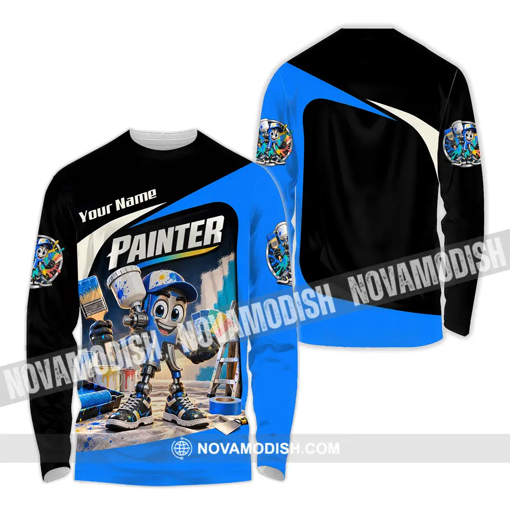 Unisex Shirt - Custom Painter Shirt - Long Sleeve Shirt / S - T-shirt