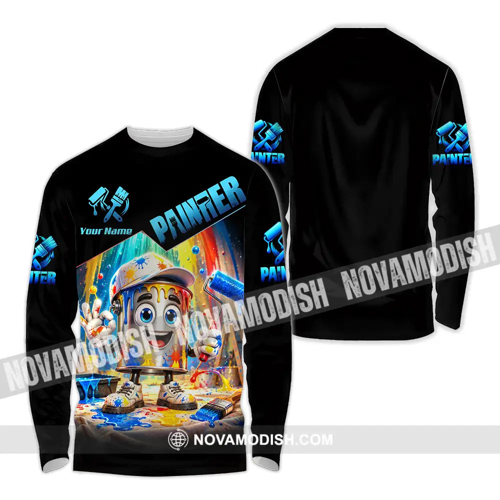Unisex Shirt - Custom Painter Shirt - Long Sleeve Shirt / S - T-shirt