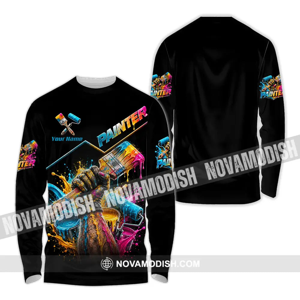 Unisex Shirt - Custom Painter Shirt - Long Sleeve Shirt / S - T-shirt