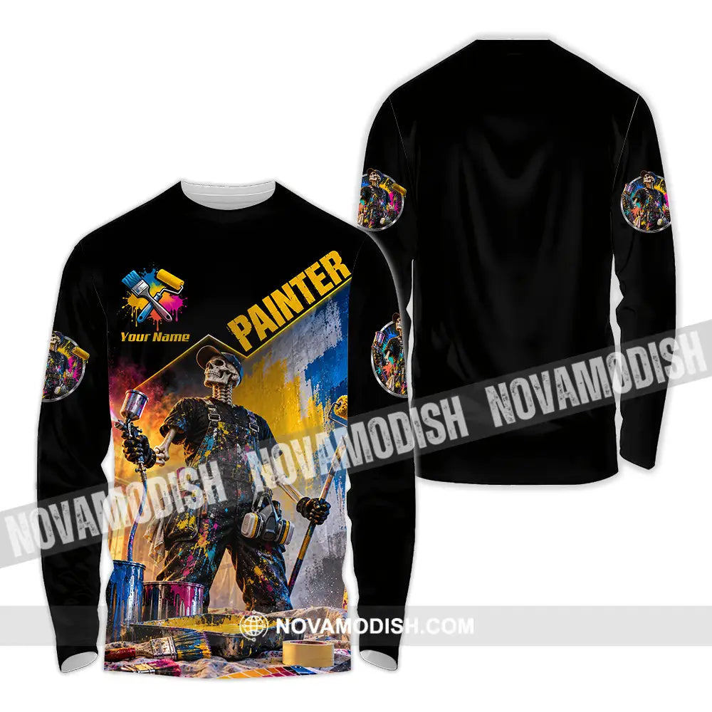 Unisex Shirt - Custom Painter Shirt - Long Sleeve Shirt / S - T-shirt