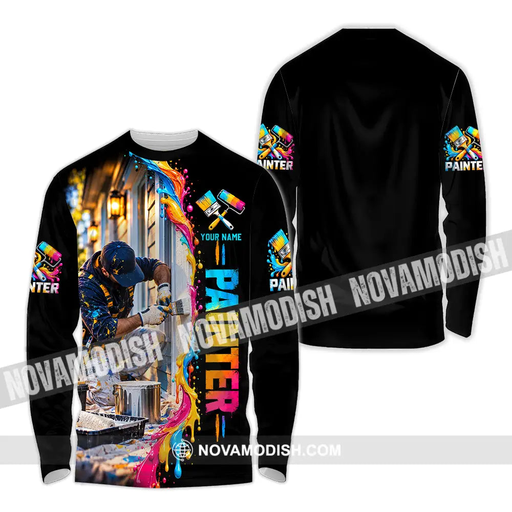 Unisex Shirt - Custom Painter Shirt - Long Sleeve Shirt / S - T-shirt