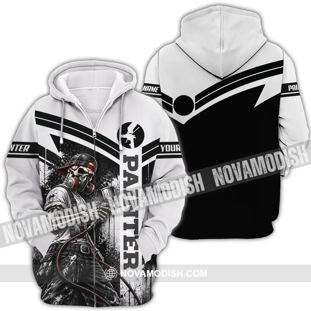 Unisex Shirt - Custom Painter Shirt - Zipper Hoodie / S - T-shirt