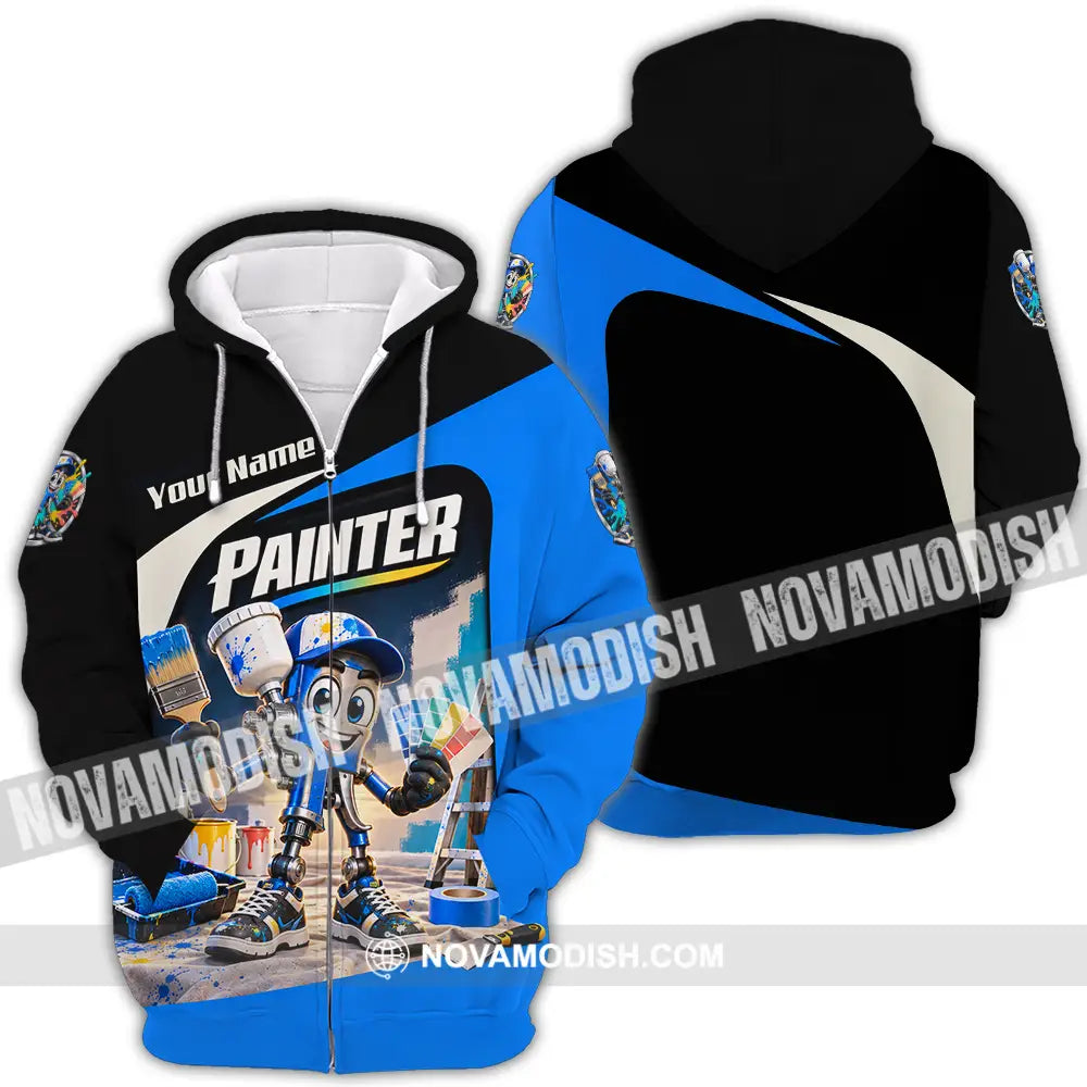 Unisex Shirt - Custom Painter Shirt - Zipper Hoodie / S - T-shirt