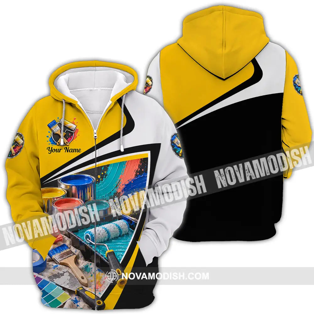 Unisex Shirt - Custom Painter Shirt - Zipper Hoodie / S - T-shirt