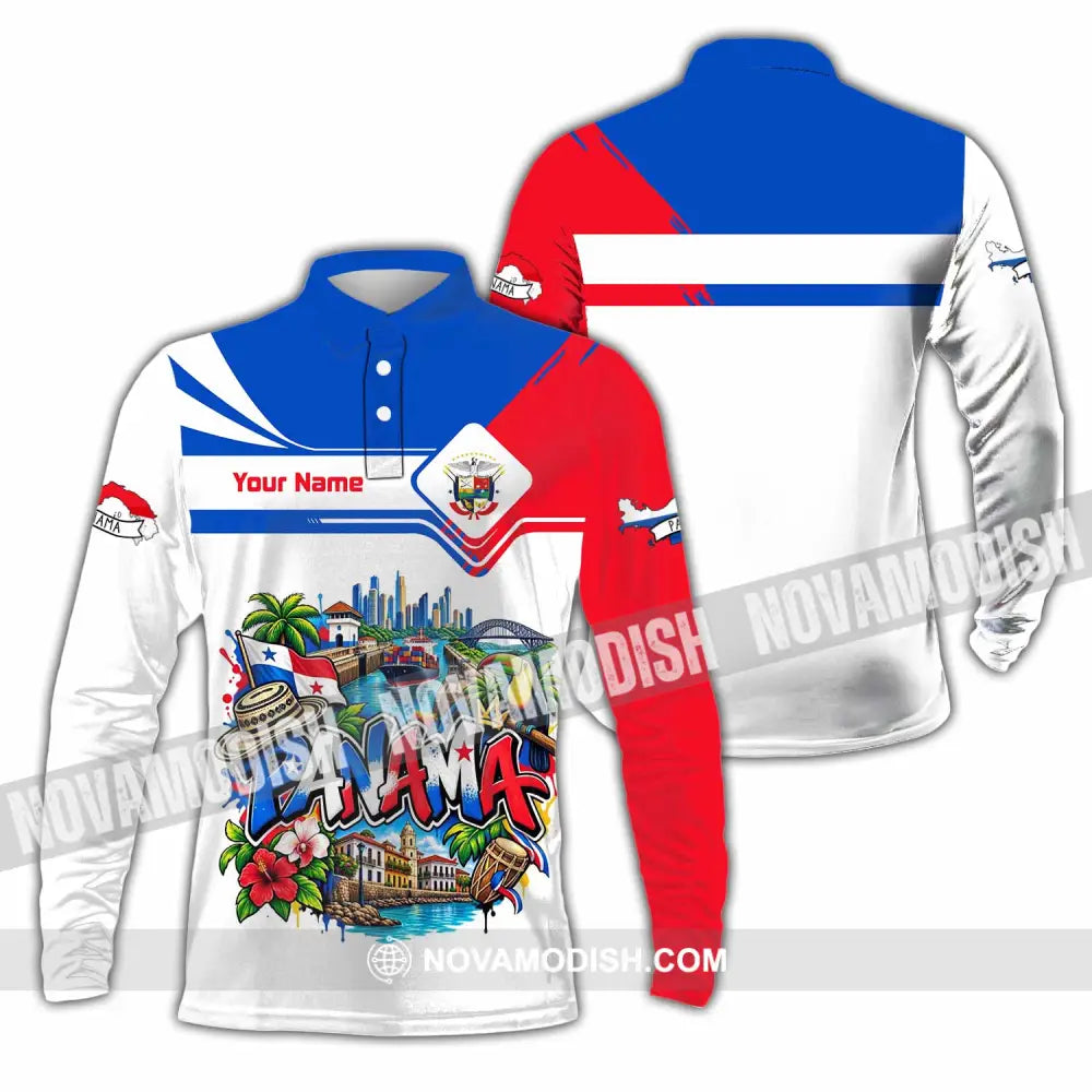 Unisex Shirt - Custom Panama Shirt - Long Sleeve Polo / S - T-shirt