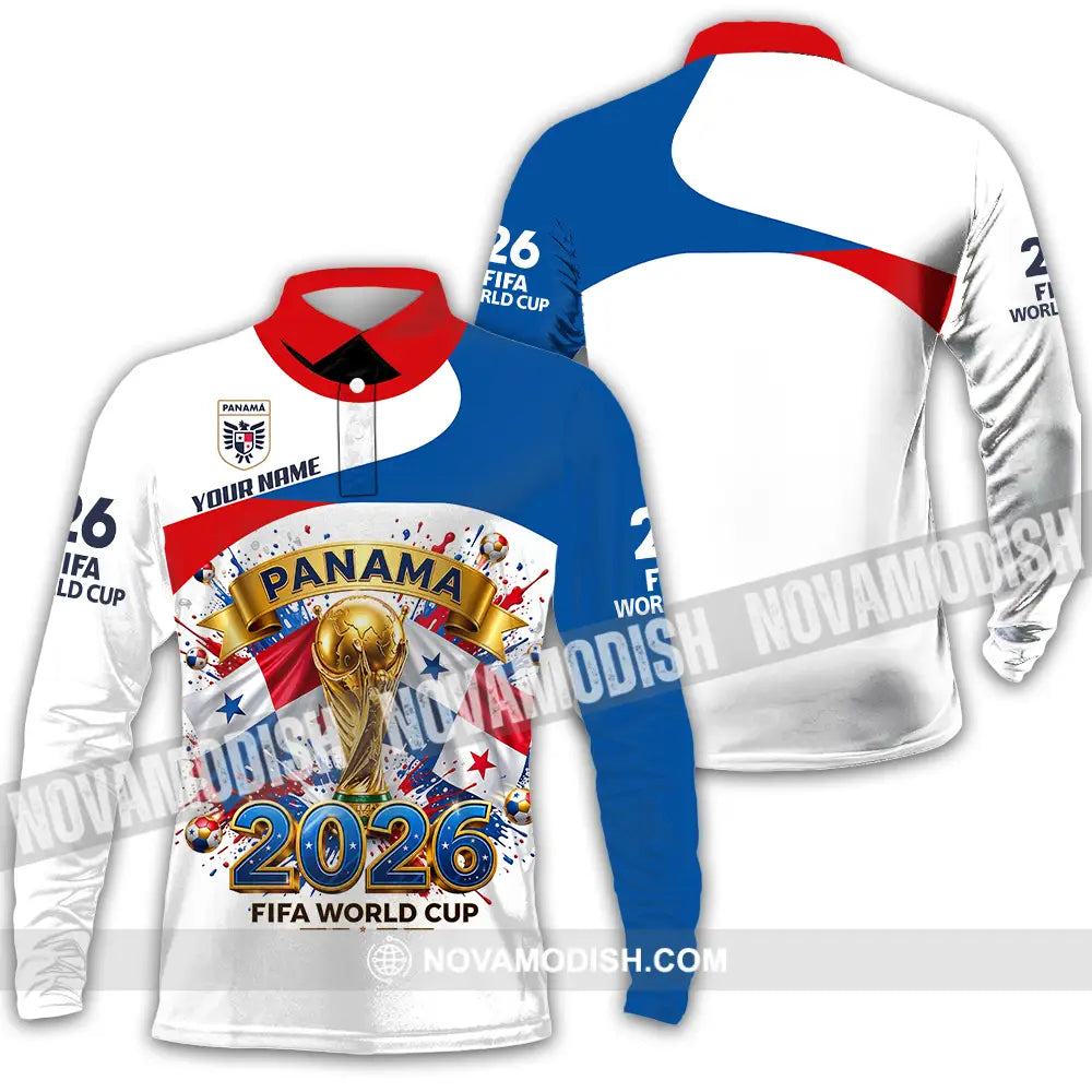 Unisex Shirt - Custom Panama World Cup 2026 3D Shirt - Long Sleeve Polo / S - T-shirt