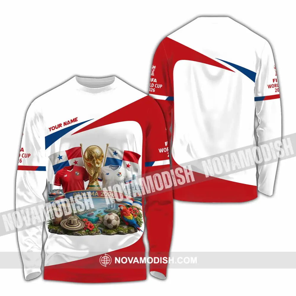 Unisex Shirt - Custom Panama World Cup 2026 3D Shirt - Long Sleeve Shirt / S - T-shirt