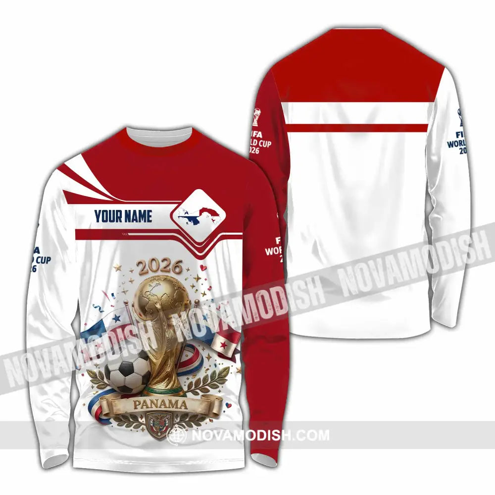 Unisex Shirt - Custom Panama World Cup 2026 3D Shirt - Long Sleeve Shirt / S - T-shirt