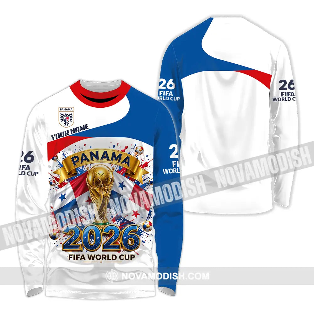 Unisex Shirt - Custom Panama World Cup 2026 3D Shirt - Long Sleeve Shirt / S - T-shirt