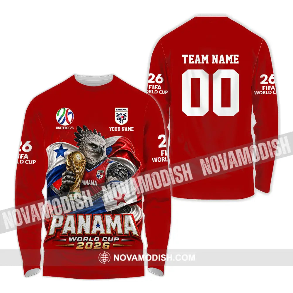 Unisex Shirt - Custom Panama World Cup 2026 3D Shirt - Long Sleeve Shirt / S - T-shirt