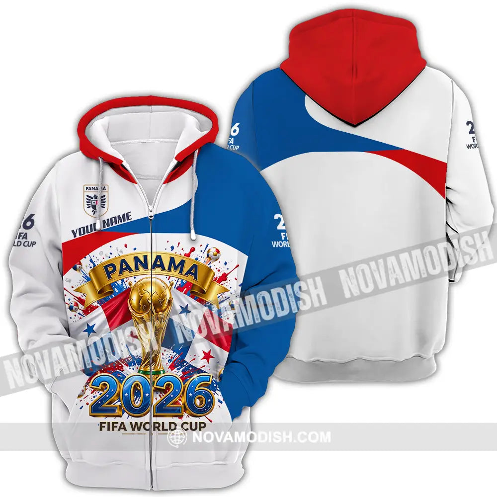 Unisex Shirt - Custom Panama World Cup 2026 3D Shirt - Zipper Hoodie / S - T-shirt