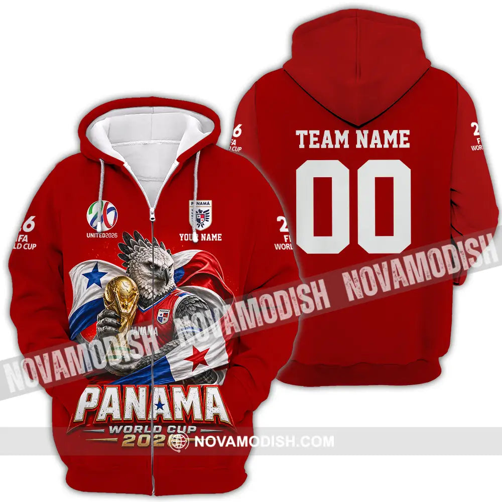 Unisex Shirt - Custom Panama World Cup 2026 3D Shirt - Zipper Hoodie / S - T-shirt