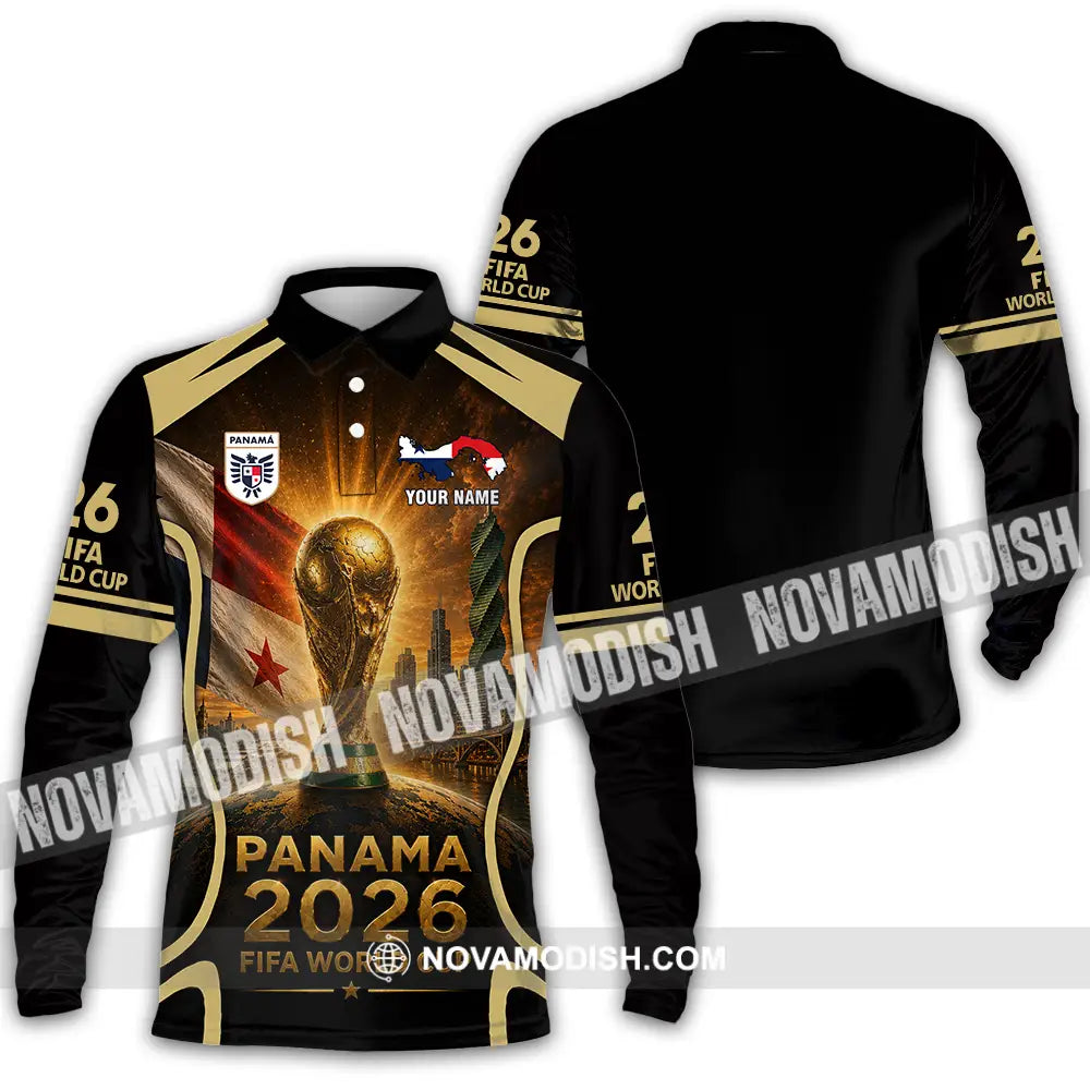 Unisex Shirt - Custom Panama World Cup 2026 Shirt - Long Sleeve Polo / S - T-shirt