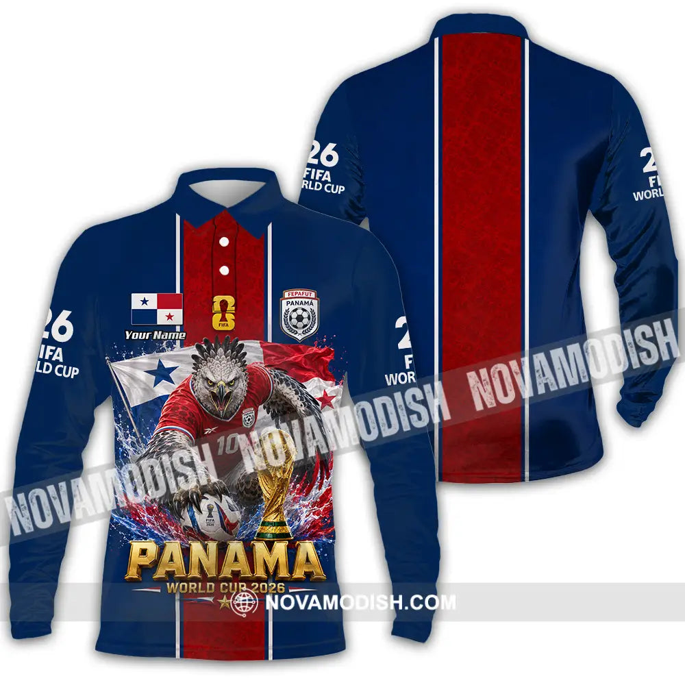 Unisex Shirt - Custom Panama World Cup 2026 Shirt - Long Sleeve Polo / S - T-shirt