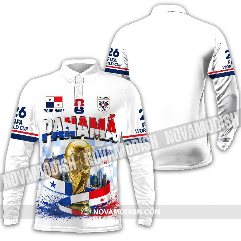 Unisex Shirt - Custom Panama World Cup 2026 Shirt - Long Sleeve Polo / S - T-shirt