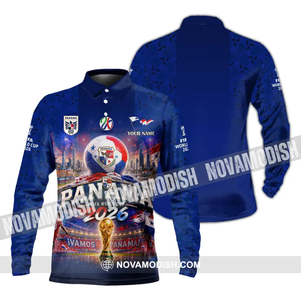 Unisex Shirt - Custom Panama World Cup 2026 Shirt - Long Sleeve Polo / S - T-shirt