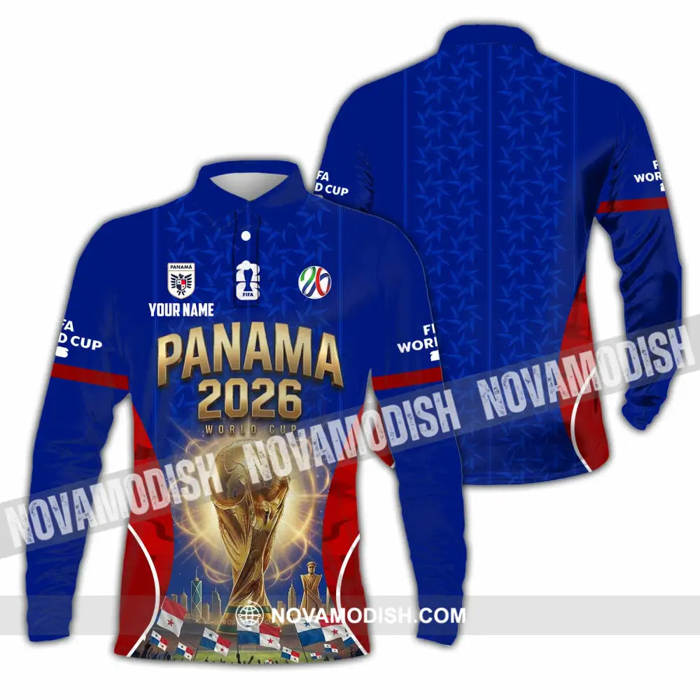 Unisex Shirt - Custom Panama World Cup 2026 Shirt - Long Sleeve Polo / S - T-shirt