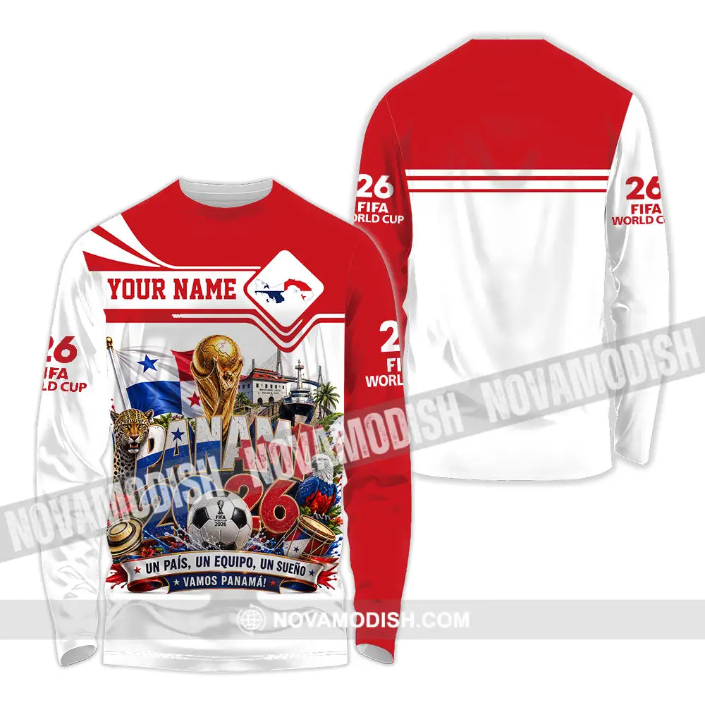 Unisex Shirt - Custom Panama World Cup 2026 Shirt - Long Sleeve Shirt / S - T-shirt