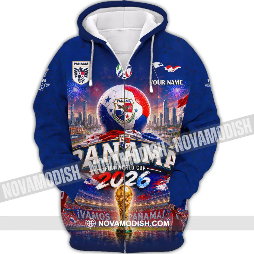Unisex Shirt - Custom Panama World Cup 2026 Shirt - Zipper Hoodie / S - T-shirt