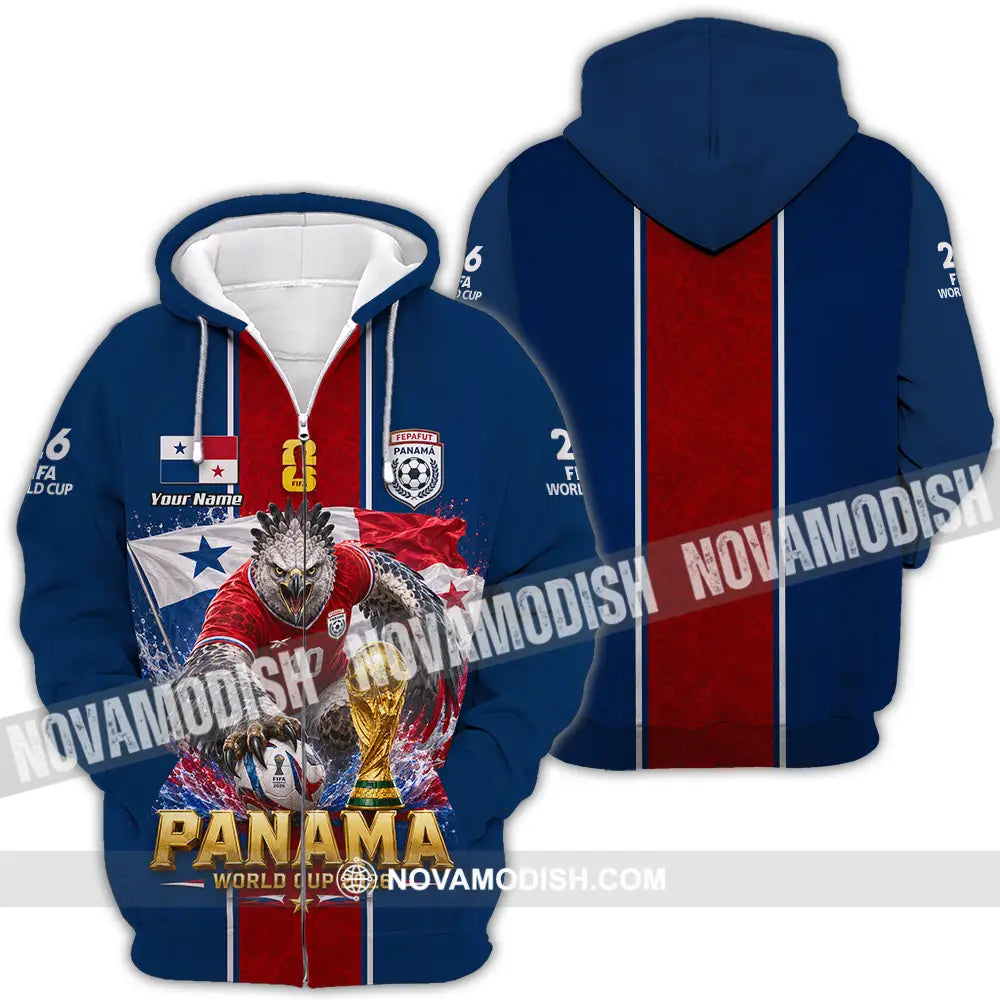Unisex Shirt - Custom Panama World Cup 2026 Shirt - Zipper Hoodie / S - T-shirt