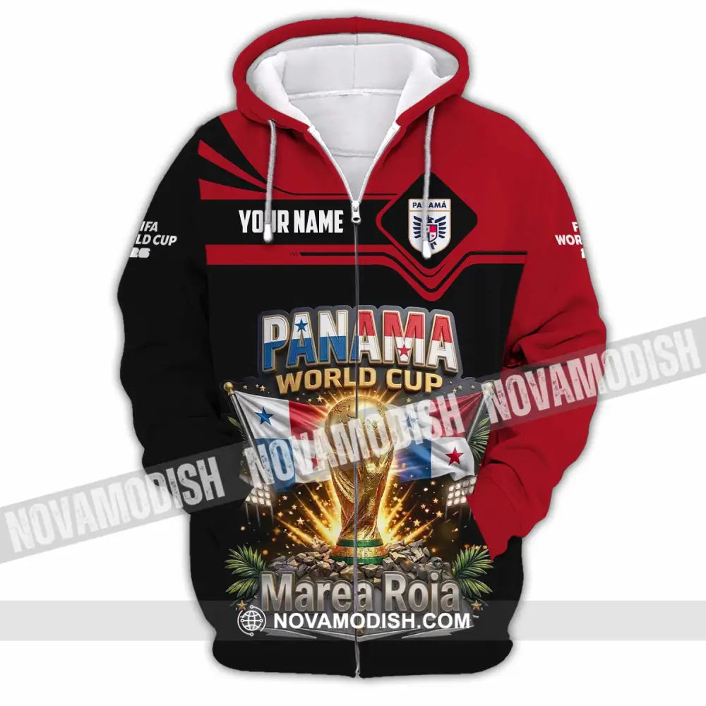 Unisex Shirt - Custom Panama World Cup 2026 Shirt - Zipper Hoodie / S - T-shirt