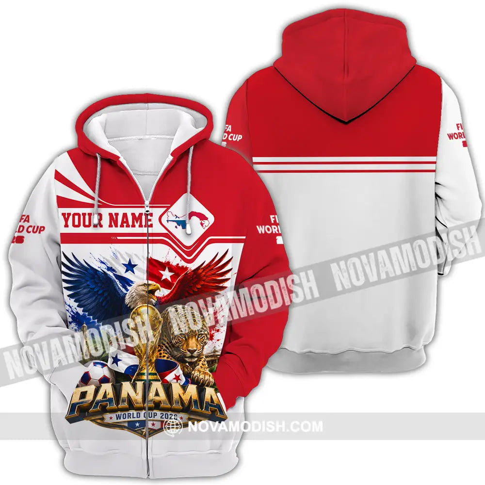 Unisex Shirt - Custom Panama World Cup 2026 Shirt - Zipper Hoodie / S - T-shirt