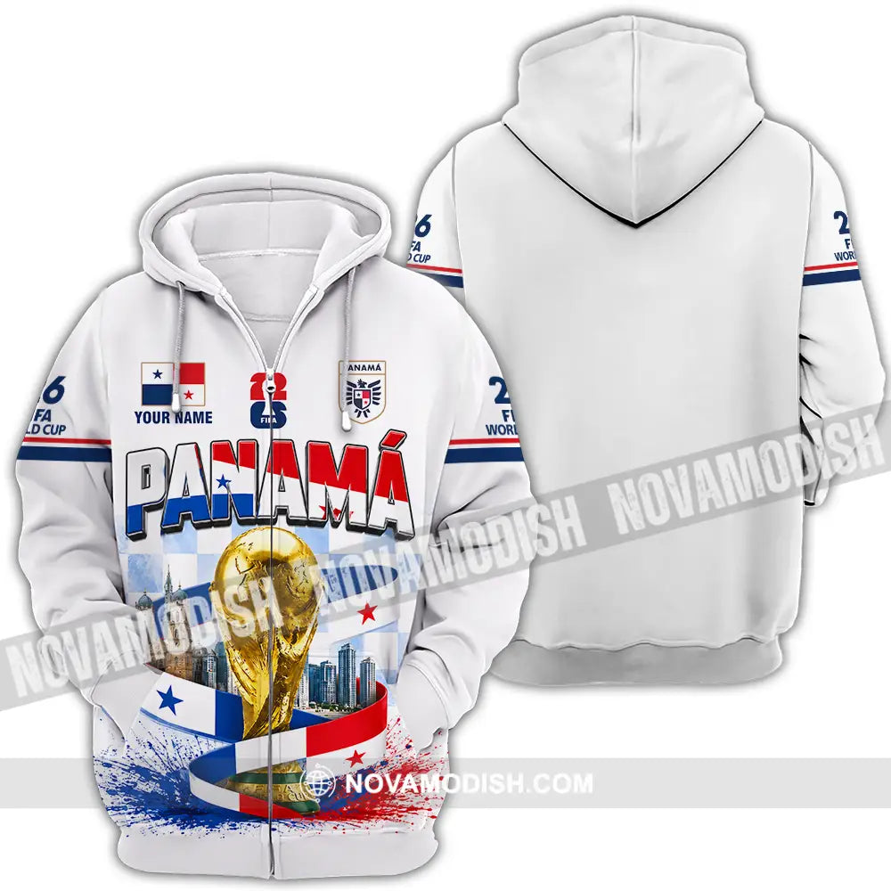 Unisex Shirt - Custom Panama World Cup 2026 Shirt - Zipper Hoodie / S - T-shirt