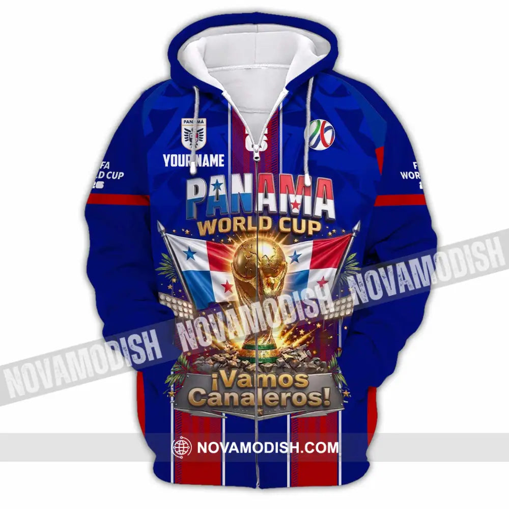 Unisex Shirt - Custom Panama World Cup 2026 Shirt - Zipper Hoodie / S - T-shirt