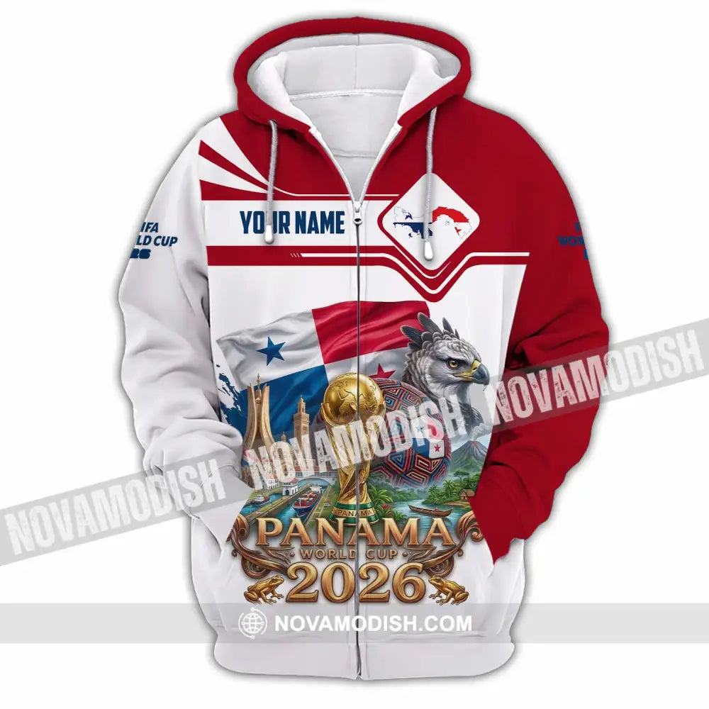 Unisex Shirt - Custom Panama World Cup 2026 Shirt - Zipper Hoodie / S - T-shirt