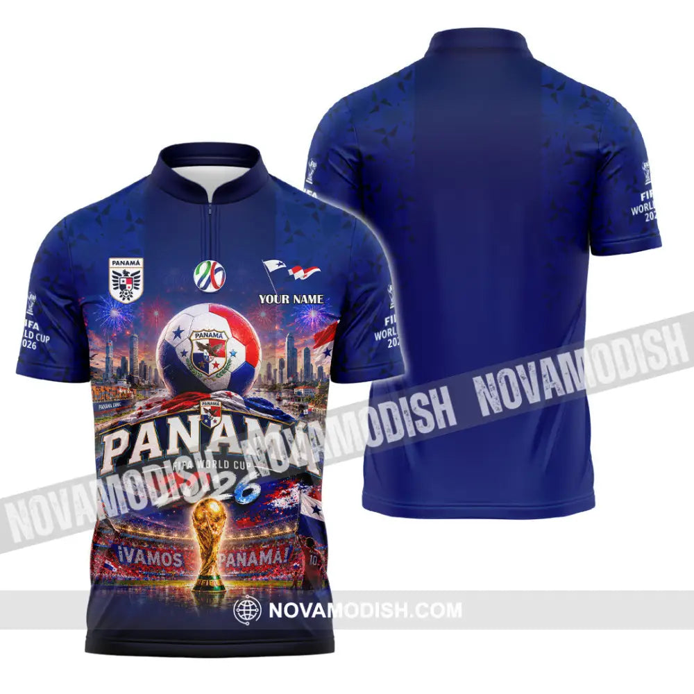 Unisex Shirt - Custom Panama World Cup 2026 Shirt - Zipper Polo Shirt / S - T-shirt