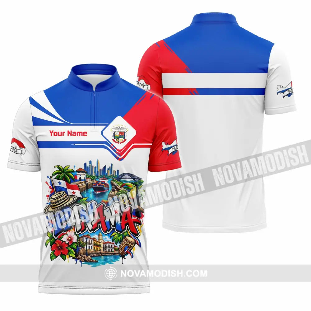 Unisex Shirt - Custom Panama Shirt - Zipper Polo Shirt / S - T-shirt